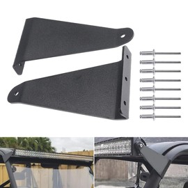 DarSeity Full Size Upper Roof Windshield Pro-fit Cage Mounting Brackets for 50"/52'' Curved LED Light Bar Compatible with Polaris Ranger 570/900/1000