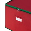 Tiny Tim Totes 83-DT5535 Red Holiday Ornament Storage Chest Holds