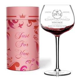 50th Birthday Gifts For Her,50th Birthday Decorations For Women-Vintage 1974 Wine Glass,50th Birthday Gifts,50th Birthday Gifts For Women, Fun 50th Birthday Gifts Idea For Women,Friends,Sister