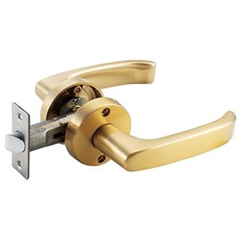 Pine Six Easy to Install Door Lock Gate MJ Empty Lever Lock Satin Gold Color 10748