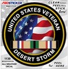 ProSticker 1130V (One) US Desert Storm Flag Decal Sticker (4")