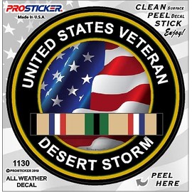 ProSticker 1130V (One) US Desert Storm Flag Decal Sticker (4")