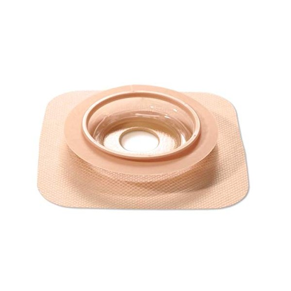 ConvaTec 421040 Natura Durahesive Skin Barrier with Mold to Fit Opening, Hydrocolloid Tape Collar, 2-1/4" Accordion Flange, 7/8" to 1-1/4" Stoma Opening, Tan, Pack of 10