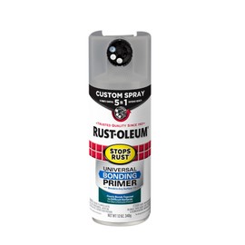 Rust-Oleum 384761 Stops Rust Custom Spray 5-in-1 Universal Bonding Primer Spray, 12 oz, Flat Gray