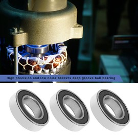 10 x 6800-2RS Double Sealed Deep Groove Ball Bearing Power Tool High Carbon Steel Replacement Accessories 10x19x5mm for Industrial Equipment Micro Motor