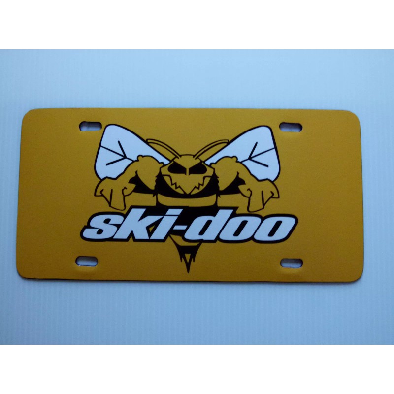 Unbranded Vintage Ski Doo Bee Snowmobile Logo Novelty License Plate