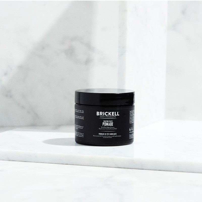 Brickell Men's Shaping Paste Pomade for Men All Natural Texturing