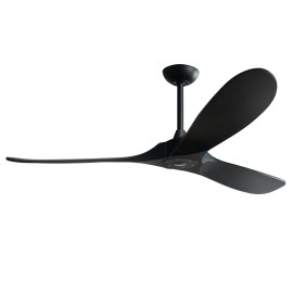 Outdoor Ceiling Fan No Light, 60 Inch Fan with Remote, Indoor Ceiling Fans Without Light, 3 Blades, 5 Speed, Reversible DC Motorvoltage (v): 110-240, plug type: N/A, color: 60'' Black