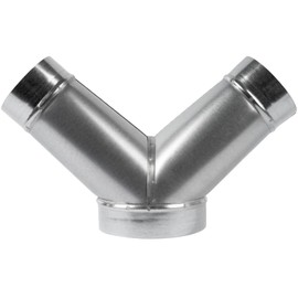 ECOPRO VENT 6" Inch 3 Way Metal Duct Splitter. 45 Degree 3 Way 6x4x4 inch Y Shape Connector. 4" Branch Sizing. Connect Multiple Machines - Dryer and Extractor Hood or Dryer and Dryer in one ducting
