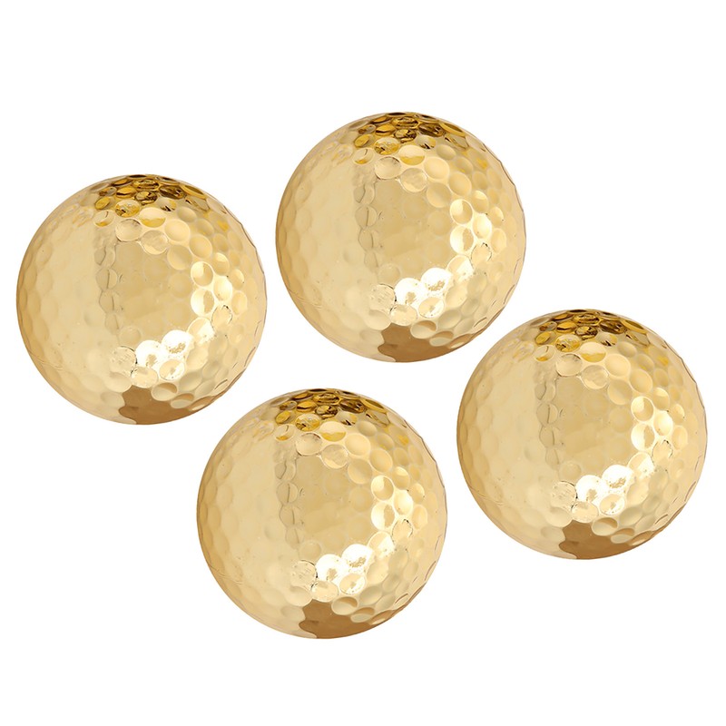 4Pcs Portable High Quality Double Layer Gold Plating Golf Ball