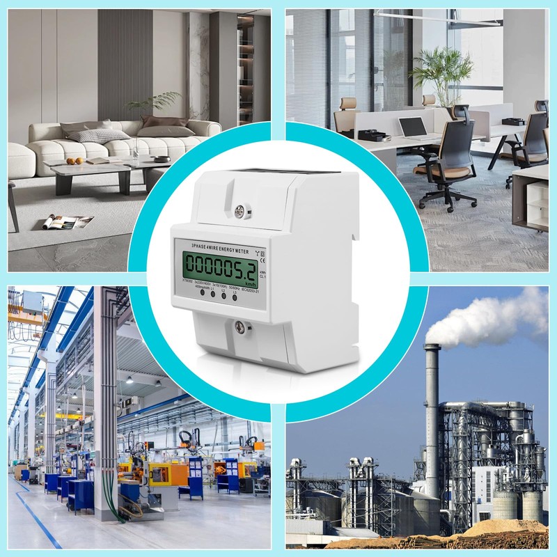 3 Phase Electricity Meter, 100 A Three-Phase Meter, Calibrated Electricity