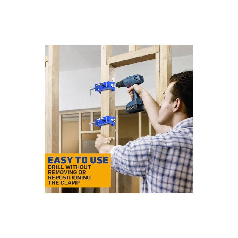 BLEKOO 4 Pack Cabinet Clamps for Installation, Solid Drilling Tool