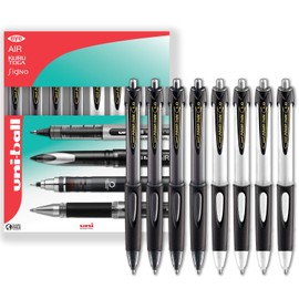 uni-ball SN-220 Power Tank Retractable Ballpoint Pen - 1.0mm - In Cardboard Wallet (Pack of 8, Black and White)