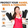 Cheer Collection Silicone Oven Mitts - Heat Resistant Kitchen Oven