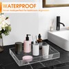 MAONAME Acrylic Serving Tray with Handles, 16"X12" Rectangular Clear Tray,