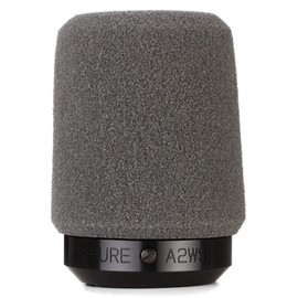 Shure A2WS Locking Microphone Windscreen - Reduces Unwanted Breath and Wind Noise, Gray - Compatible with SM57 and 545 Series Mics (A2WS-GRA)