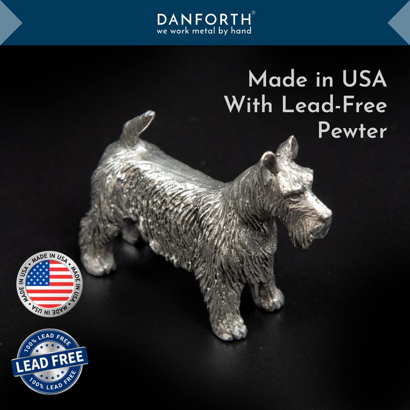 DANFORTH Pewter Scottish Terrier Figurine – Handcrafted Scottie Dog Statue