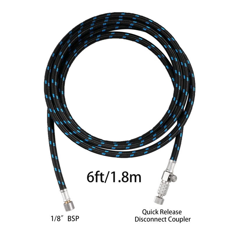 SAGUD Airbrush Hose 1.8 Meter Braided Rubber Hose with Standard