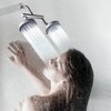 AZOS Double Shower Head with Shut-Off Valve, Bathathroom High Pressure