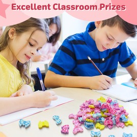 Kleeblatt Mini Butterfly Erasers for Kids Bulk, 100 PCS Cute Fun Desk Pets for Kids Classroom, Treasure Box Prizes,Party Favors for Kids Goodie Bags, Back to School Gifts for Students