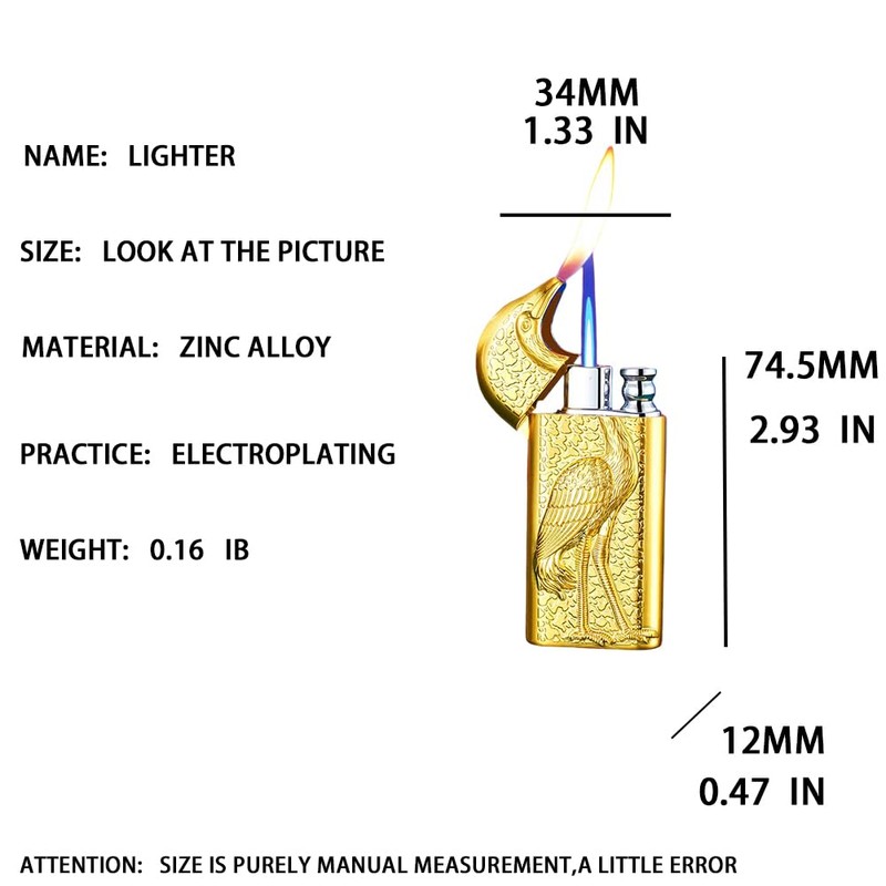 SMTSEC Crane Double Flame Dragon Lighter, Torch, Cool with Adjusting