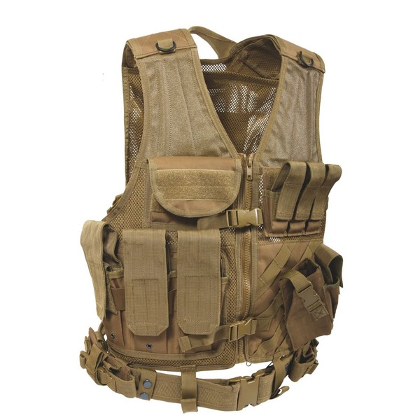 Rothco Tactical Cross Draw Vest, Coyote