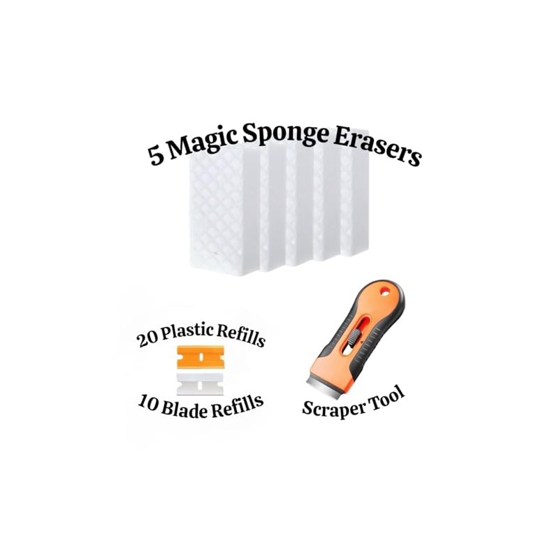 Magic Eraser Sponges Cleaning Kit, 5 Pack Sponge Foam Pads,