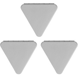 Stephanie Imports - Juego de 3 espejos compactos de doble cara (plata, triángulo)