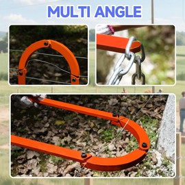 Fence Stretcher Tool Chain Link Fence Bar Puller, Heavy Duty Steel 19.7ft Chain Strainer Wire Tensioner, Barbed Wire Fence Tensioner and Repair Tool, Capacity 2200 lbs (FenceRepairTool)