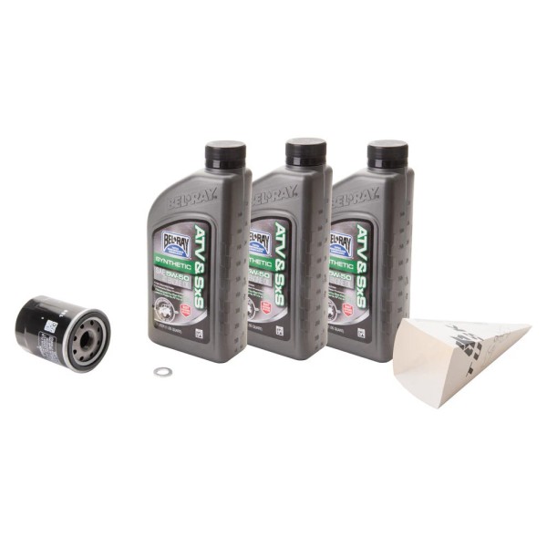 Tusk 4-Stroke Oil Change Kit Bel-Ray ATV&SXS Synthetic 5W-50 For