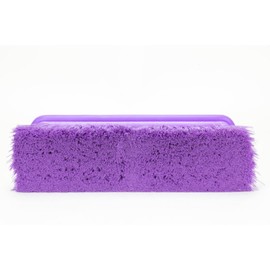 SPARTA Flo-Thru Heavy-Duty Deck Scrub Brush Nylon Bristled, Boat and Floor Scrub Broom with Protective Bumper for Floors and Large Equipment, Plastic, 9.5 Inches, Purple