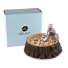 Arthur Court Designs Aluminum Standing Squirrel on Log Nut/Candy/Snack Bowl