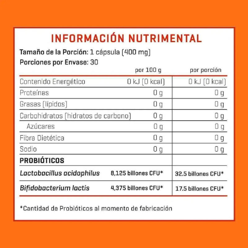 Probiotix | 50 Billones De Probióticos | 2 Cepas |