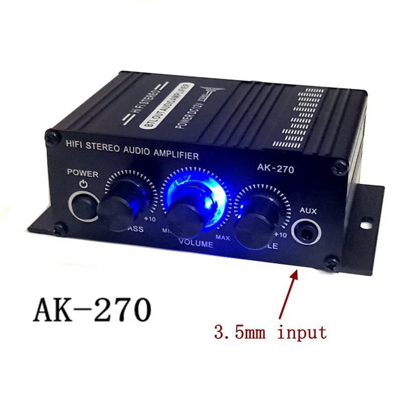 Daiilg -270 AK270 12V Mini HiFi Power Amplifier Audio Home
