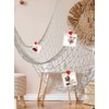 Ihvewuo 2 Pcs Fish Netting Decoration Beige Nautical Fish Net