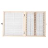 100 Pcs Professional Prepared Wooden Microscope Storage Box for Kids