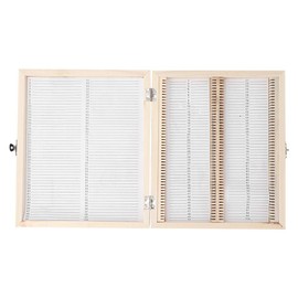 100 Pcs Professional Prepared Wooden Microscope Storage Box for Kids Students Home School Basic Science Education
