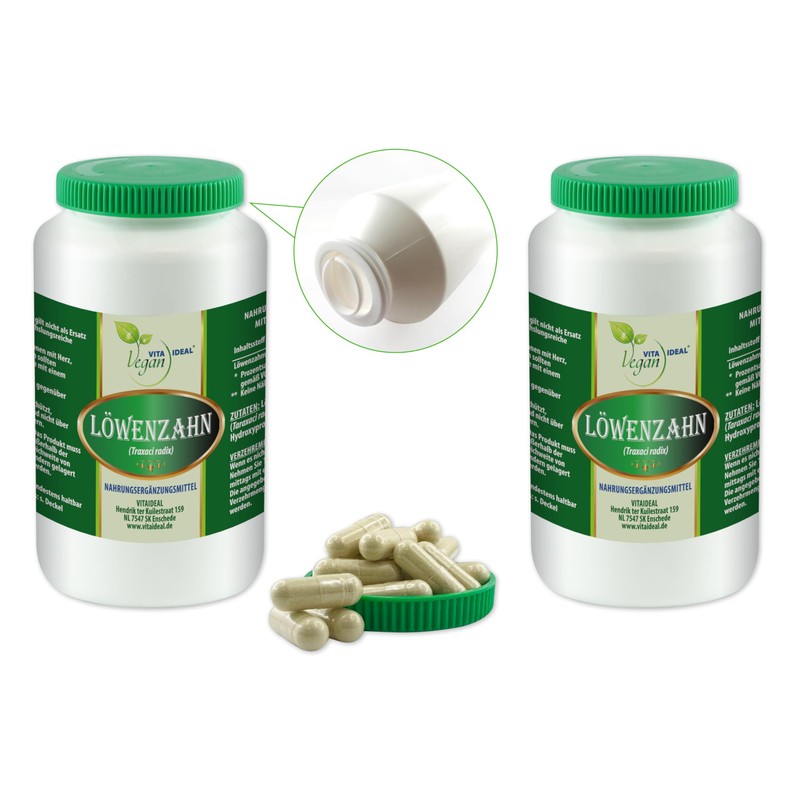 VITAIDEAL VEGAN® "SPAT-POT" Dandelion Root (Traxacum Officialae) 2 x 360
