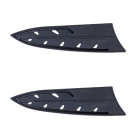 2 Pack 8" Chef Knife Cover Sleeves, Black PP Knife Edge Guards, Dishwasher Safe Blade Protector for Kitchen & Knife Rolls