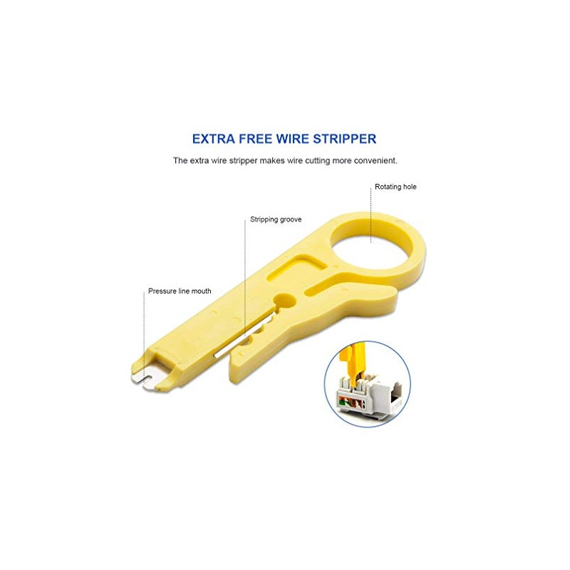 Yellow Wire Stripper, IDC Insertion Tool, UTP Cable Cutter, Wire