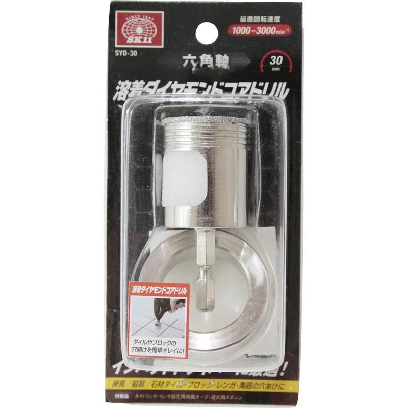 SK11 Hex Shaft Welded Diamond Core Drill 1.2 inches (30