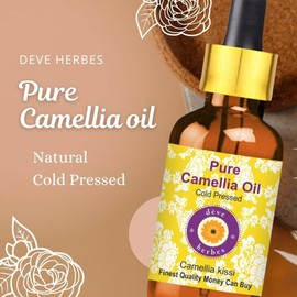 Deve Herbes Pure Camellia Oil (Camellia kissi) Natural Therapeutic Grade Cold Pressed 200ml (6.76 oz)