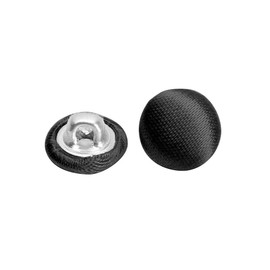20 botones de metal cubiertos de satén para vestidos de boda, trajes de esmoquin (negro, 10 mm)