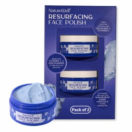 NATURE WELL Resurfacing Ultra-Fine Face Polish, Non-Abrasive Vitamin C & Niacinamide Facial Exfoliator Scrub For Radiant Skin, Revitalizes & Evens Skin Tone, Boosts Hydration, 2.3 Oz Each (Pack of 2)