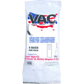 VACUUM AMERICA CLEAN VAC 8 All ORECK Uprights, All XL Models Regular and Style CC H-10 HEPA Filtration (Pack of 9)
