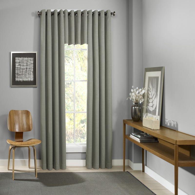 Eclipse Palisade Blackout Grommet Window Curtain, 52"x63", Sage