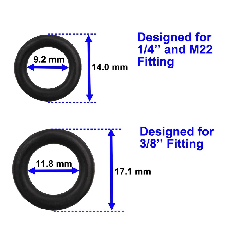 M MINGLE Power Pressure Washer O-Rings for 1/4’’, 3/8’’, M22