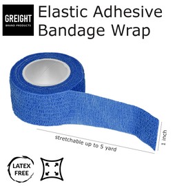 Self Adhesive Bandage Wrap 1" x 5 Yards - 24 Pack Assorted Rainbow Color - Non Woven Fabric, Breathable Cohesive Bandage for Sports Injury and Sprains