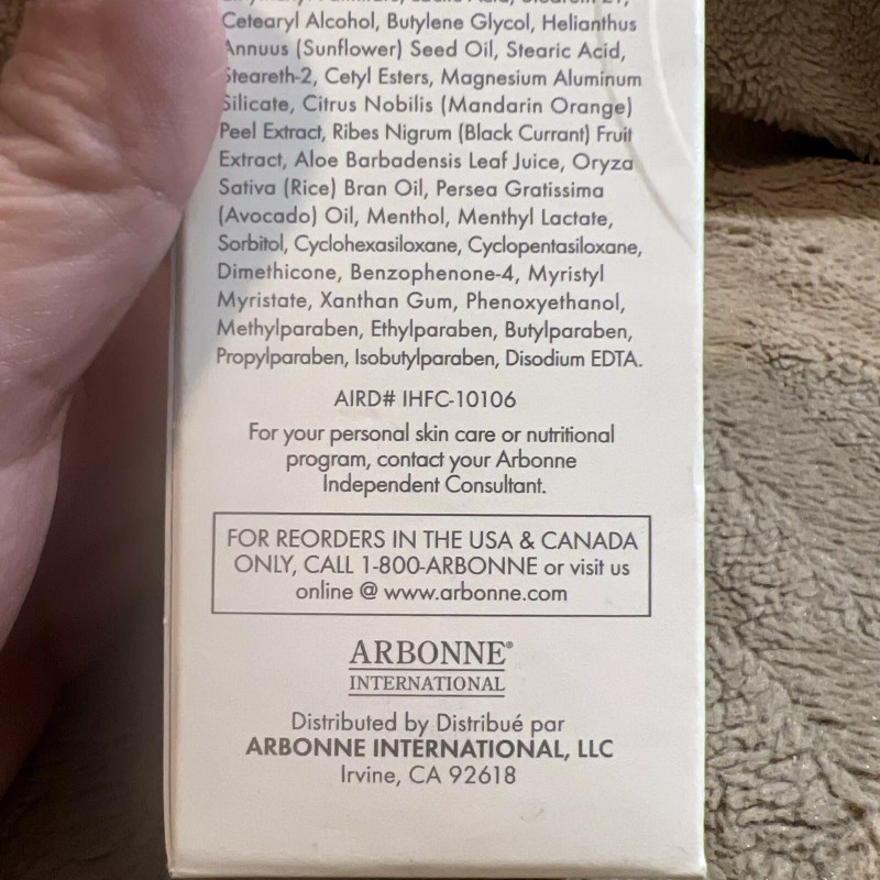 Arbonne NIB Swiss Arbonne Intelligence Herbal Foot Cream 4.3 oz