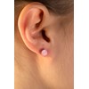 6 MM Rose Quartz Ball Sterling Silver Earring Studs for